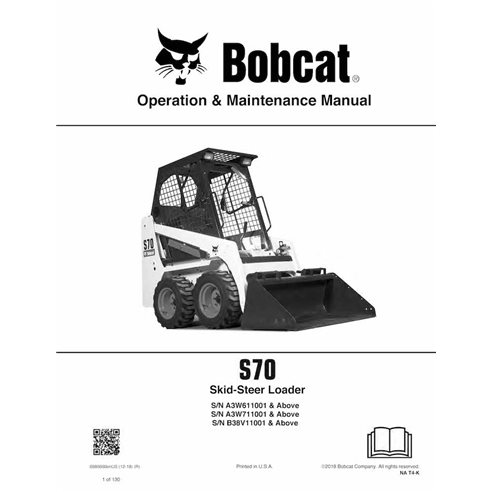 BOBCAT-S70-6986660 Bobcat S70 chargeuse compacte pdf manuel d'utilisation et d'entretien