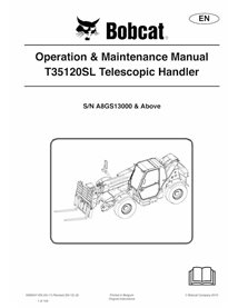 BOBCAT-T35120-6989557 Bobcat T35120SL manipulador telescópico pdf manual de operação e manutenção