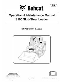 BOBCAT-S100-6987402 Bobcat S100 cargador de dirección deslizante pdf manual de operación y mantenimiento