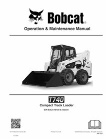 BOBCAT-T740-7371418-OM Manual de operación y mantenimiento del cargador compacto de orugas Bobcat T740 en pdf