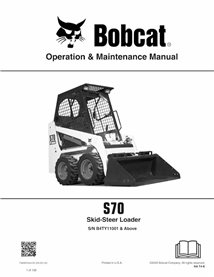 BOBCAT-S70-7369974-OM Manual de operación y mantenimiento del minicargador Bobcat S70 en pdf