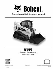BOBCAT-T870-7371425-OM Manual de operación y mantenimiento del cargador compacto de orugas Bobcat T870 en pdf