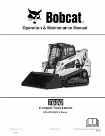 BOBCAT-T650-7276531 Manual de operación y mantenimiento en pdf del cargador compacto de orugas Bobcat T650