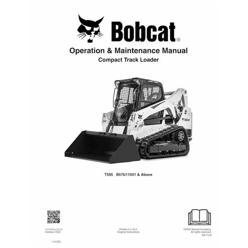 BOBCAT-T595-7418334-OM Manual de operación y mantenimiento del cargador compacto de orugas Bobcat T595 en pdf
