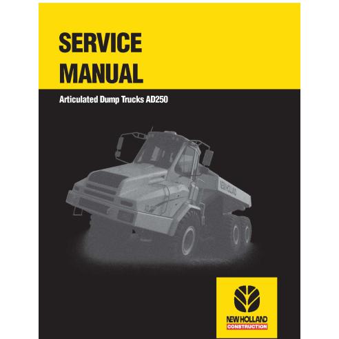 Manual de serviço do caminhão articulado New Holland AD250 - New Holland Construction manuais