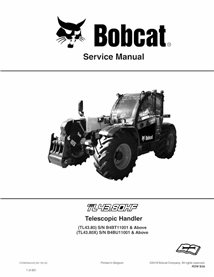 BOBCAT-TL4380-7318404 Bobcat TL4380, TL4380X manipulador telescópico pdf manual de serviço