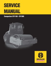 Manual de servicio del compactador New Holland CV1100 / CV1500 - Construcción New Holland manuales