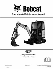 BOBCAT-E19-7255190 Bobcat E19 compact excavator pdf operation & maintenance manual