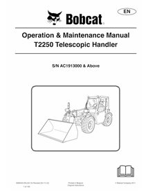 BOBCAT-T2250-6989550 Manipulador telescópico Bobcat T2250 pdf manual de operação e manutenção