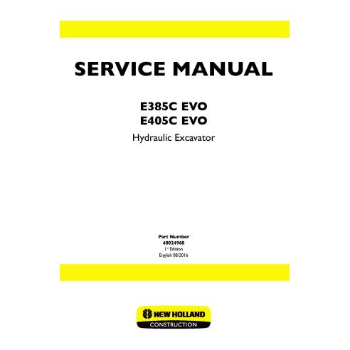 New Holland E385C EVO / E405C EVO excavator service manual - New Holland Construction manuals