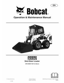 BOBCAT-S550-7417390-OM Manual de operación y mantenimiento del minicargador Bobcat S550 en pdf