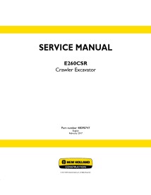 Manual de servicio de la excavadora New Holland E260CSR - New Holland Construcción manuales - NH-48090747