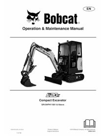 BOBCAT-E20z-7349197 Manual de operação e manutenção da escavadeira compacta Bobcat E20Z