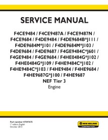 New Holland F4CE / F4DE / F4GE / F4HE NEF Tier 3 engine service manual - New Holland Construction manuals - NH-47597675