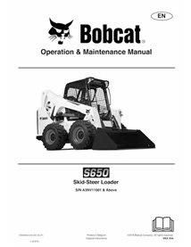 BOBCAT-S650-6990040 Minicarregadeira Bobcat S650 manual de operação e manutenção em pdf