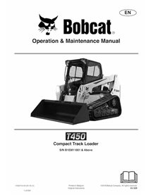 BOBCAT-T450-7250077 Bobcat T450 cargador de orugas compacto manual de operación y mantenimiento en pdf