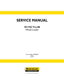 New Holland W170C Tier4B wheel loader service manual - New Holland Construction manuals - NH-47878248