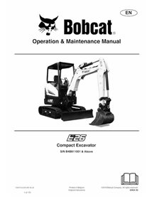 BOBCAT-E26-7349751 Manuel d'utilisation et d'entretien de la pelle compacte Bobcat E26 pdf