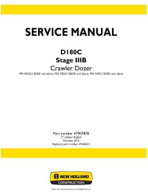 New Holland D180C Stage IIIB crawler dozer service manual - New Holland Construction manuals - NH-47907878