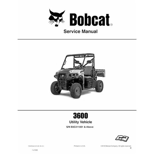 BOBCAT-3600-7252955 Manual de serviço do veículo utilitário Bobcat 3600 pdf