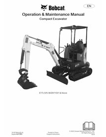 BOBCAT-E17z-7416736-OM Bobcat E17z compact excavator pdf operation and maintenance manual