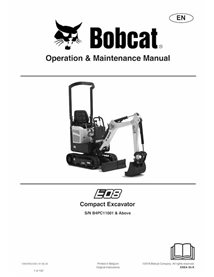 BOBCAT-E08-7349187 Bobcat E08 compact excavator pdf operation & maintenance manual