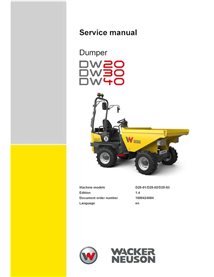 WN-1000424084-1-4-SM-EN Wacker Neuson DW20, DW30, DW40 dumper pdf service manual (1000424084)