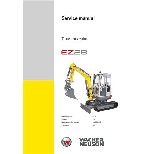 WN-1000291439-1-7-SM-EN Manual de servicio en PDF de la excavadora compacta Wacker Neuson EZ28 (1000291439)