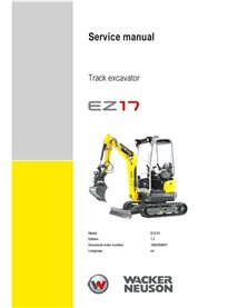 WN-1000294837-1-2-SM-EN Manual de serviço em PDF da escavadeira compacta Wacker Neuson EZ17 (1000294837)