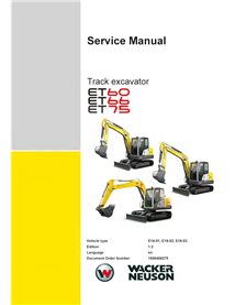 WN-1000408275-1-2-SM-EN Manual de serviço em PDF da mini escavadeira Wacker Neuson ET60, ET66, ET75 (1000408275)