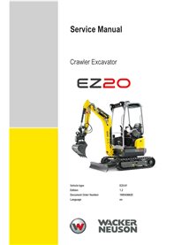 WN-1000436625-1-2-SM-EN Wacker Neuson EZ20 mini excavator pdf service manual (1000436625)