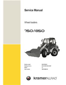 WN-1000183988-1-0-SM-EN Manual de serviço em PDF da pá carregadeira Wacker Neuson 750, 850 (1000183988)