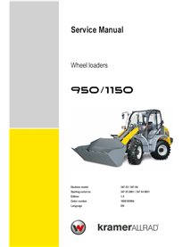 WN-1000183994-1-0-SM-EN Manuel d'entretien PDF pour chargeuse sur pneus Wacker Neuson 950, 1150 (1000183994)