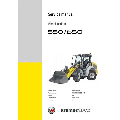 WN-1000277645-1-0-SM-EN Manuel d'entretien PDF pour chargeuse sur pneus Wacker Neuson 550, 650 (1000277645)