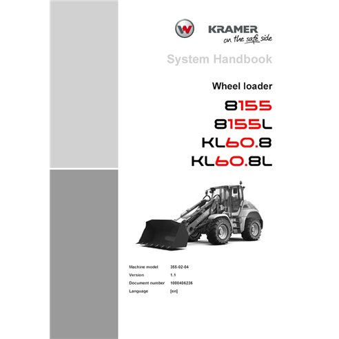WN-1000406236-1-1-SH-EN Manual do sistema em PDF da pá carregadeira Wacker Neuson Kramer 8155, 8155L, KL60.8, KL60.8L (100040...
