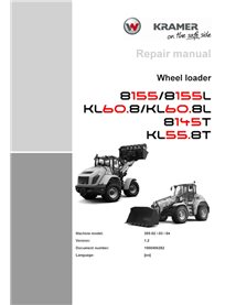WN-1000406282-1-2-RM-EN Manuel de réparation PDF pour chargeuse sur pneus Wacker Neuson Kramer 8155, 8155L, KL60.8, KL60.8L, ...