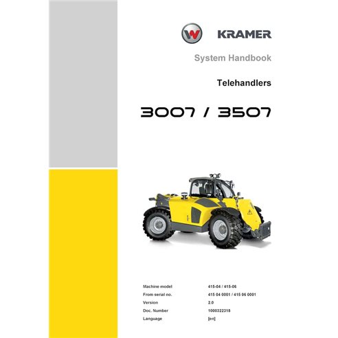 WN-1000322318-2-0-SH-EN Manual do sistema em pdf do manipulador telescópico Wacker Neuson Kramer 3007, 3507 (1000322318)