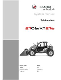 WN-1000425739-1-0-SM-EN Manual del sistema en PDF de la manipuladora telescópica Wacker Neuson Kramer 2706 y KT276 (1000425739)