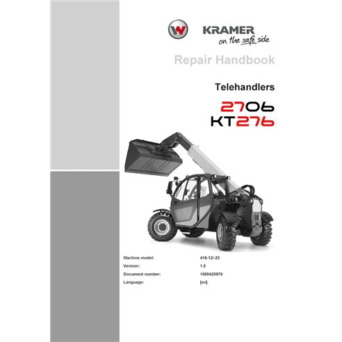 WN-1000425970-1-0-RM-EN Manuel de réparation PDF du chariot télescopique Wacker Neuson Kramer 2706, KT276 (1000425970)