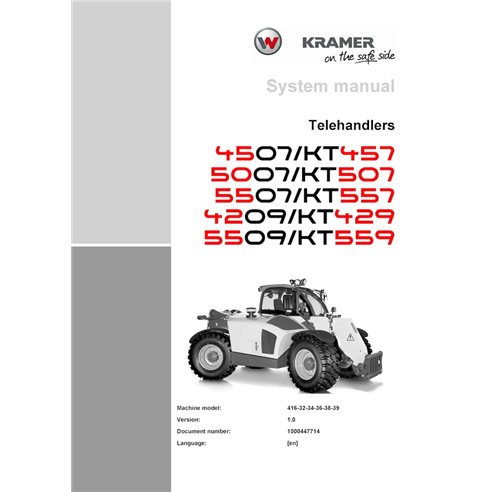 WN-1000447714-1-0-SM-EN Wacker Neuson Kramer 4507, KT457, 5007, KT507, 5507, KT557, 4209, KT429, 5509, KT559 telescopic handl...