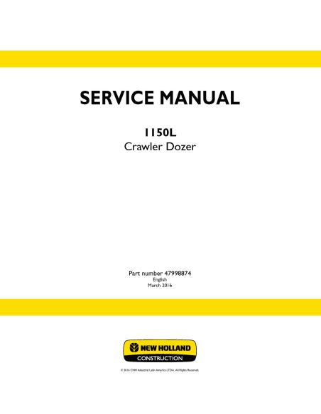 New Holland 1150L crawler dozer service manual - New Holland Construction manuals - NH-47998874
