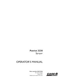 CASE-84537054-OM-EN Manual del operador del pulverizador Case Patriot 3230 (PDF) (84537054)