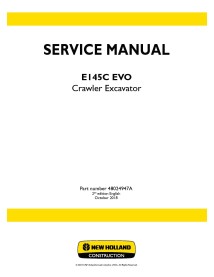 Manual de servicio de la excavadora de cadenas New Holland E145C ECO - New Holland Construcción manuales - NH-48024947A