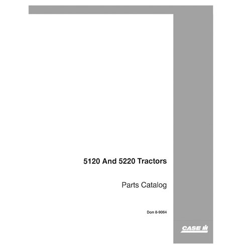 CASE-8-9064-PC-EN Catalogue de pièces détachées pour tracteurs Case Maxxum 5120 et 5220 (8-9064) au format PDF