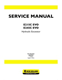 Manual de servicio de la excavadora de cadenas New Holland E215C ECO / E245C ECO - New Holland Construcción manuales - NH-480...
