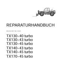 CASE-9-93670-SM-DE Manuel d'entretien PDF pour chariot télescopique Case TX130-40/43/45, TX140-45, TX170-45 Turbo (DE 9-93670)