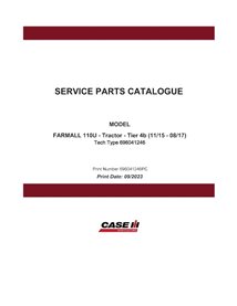 CASE-696041246PC-EN Case Farmall 110U tractor pdf parts catalog (696041246PC)
