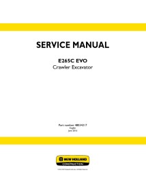 Manual de servicio de la excavadora de cadenas New Holland E265C EVO - New Holland Construcción manuales - NH-48034217