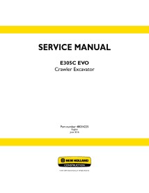 Manual de servicio de la excavadora de cadenas New Holland E305C EVO - New Holland Construcción manuales - NH-48034225