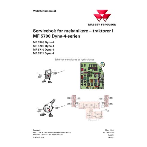MF-ACT0046330-TSB-NO Massey Ferguson 5708, 5709, 5710, 5711 DYNA-4 Tractors tractor pdf technician service book NO (ACT0046330)